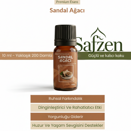 Safzen- Sandal Ağacı - Esansiyel - Aromatik Uçucu Yağ 10ml
