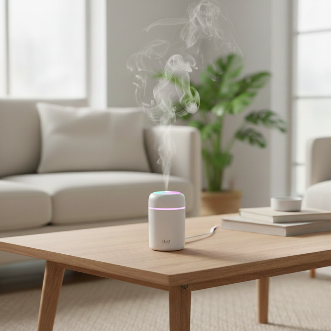 Safzen 300 ml Ulrasonik Ledli Hava Nemlendirici Buhar Makinesi Ve Aroma Difüzörü