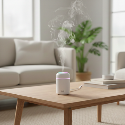 Safzen 300 ml Ulrasonik Ledli Hava Nemlendirici Buhar Makinesi Ve Aroma Difüzörü