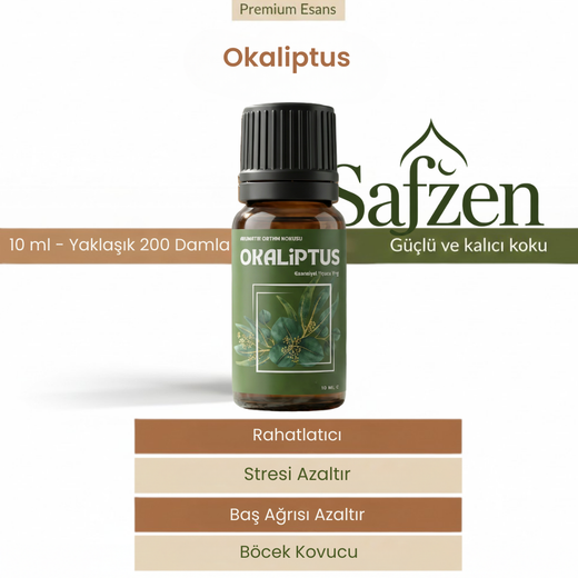 Safzen- Okaliptus - Esansiyel - Aromatik Uçucu Yağ 10ml