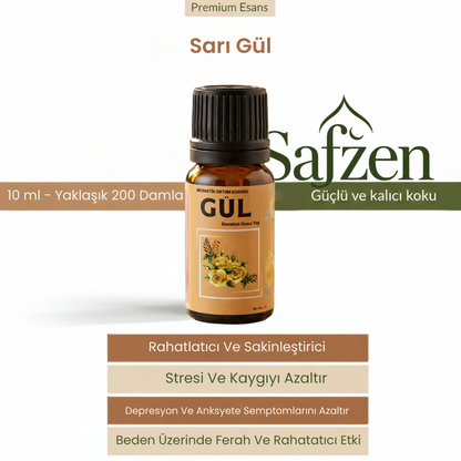 Safzen- Sarı Gül - Esansiyel - Aromatik Uçucu Yağ 10ml