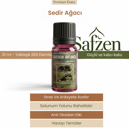 Safzen- Sedir Ağacı - Esansiyel - Aromatik Uçucu Yağ 10ml