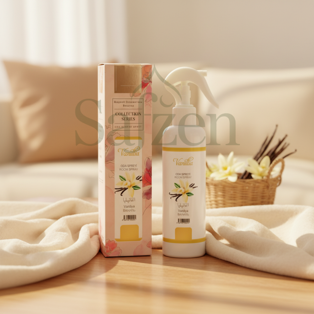 Safzen | Oda Spreyi 400 Ml Vanilya – Sıcak & Yumuşak Ev Kokusu